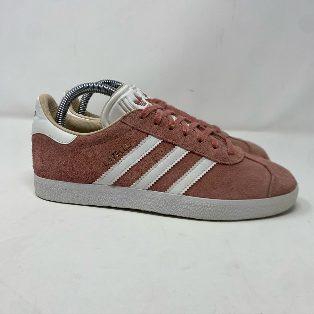 adidas Gazelle Pink and White Sneakers
